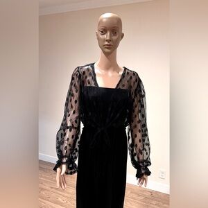 Black Sheer Polka Dot Bolero